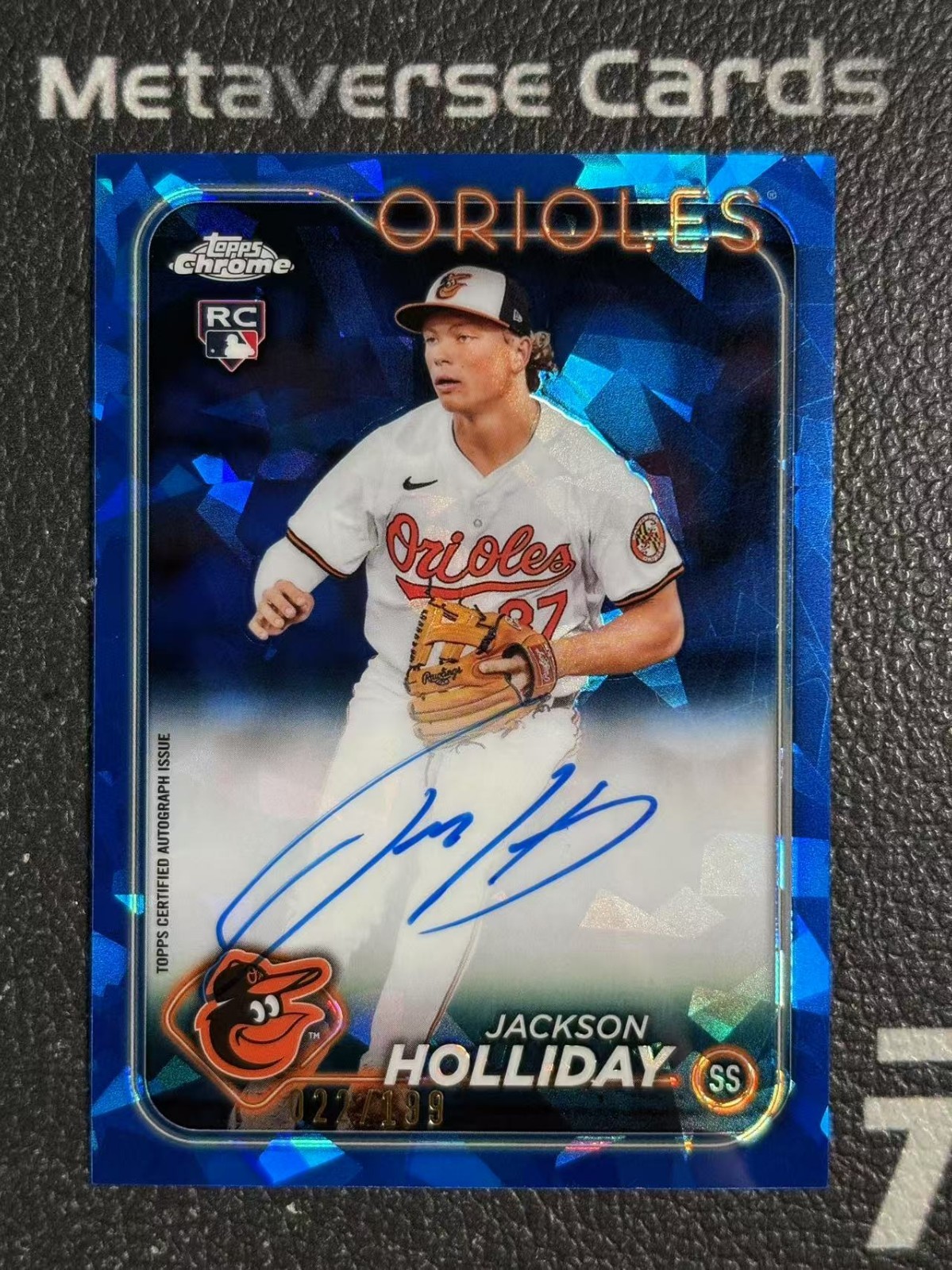 2024 Topps Chrome Sapphire RC Rookie Auto /199 Jackson Holliday Rare