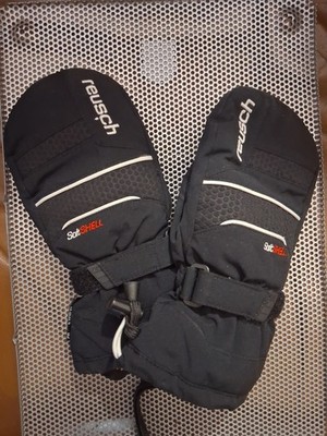 Reusch r-tex xt Waterproof Insulated Softshell Ski Snowboard Mittens Black