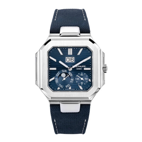 Patek Philippe Cubitus Watch 45MM Blue Index Hour Markers Dial Platinum