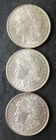 Lot of Three 1921 $1 Morgan Silver Dollars