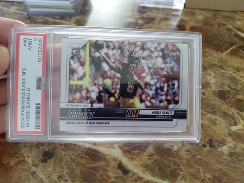 2024 Panini Instant Jayden Daniels Chalka Up 1st Career Win RC 1 Of 2947 #40 PSA