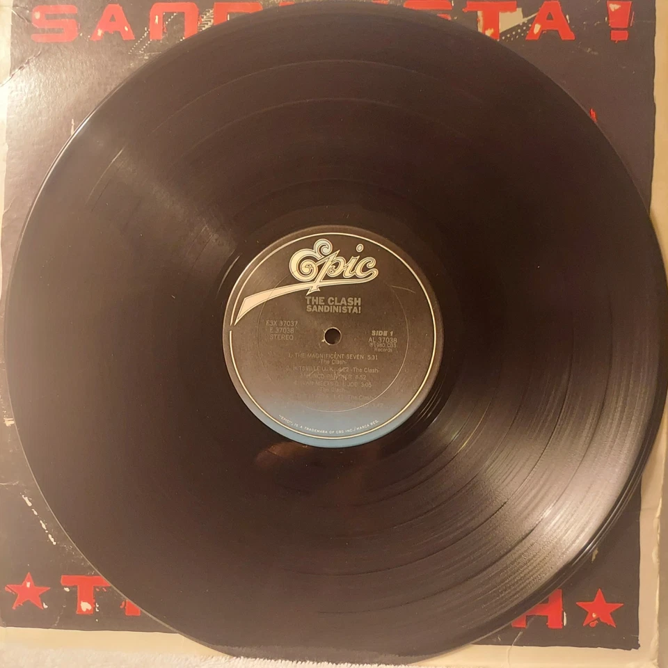 THE CLASH/SANDINISTA! 1980🔥3 x Vinyl, LP, Album W/LYRIC POSTER/FREE SHIPPING/VG - Image 4 of 4