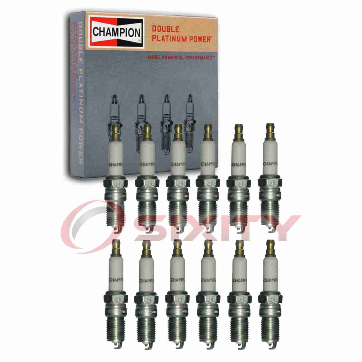 12 pc Champion Double Platinum Spark Plugs for 1993 Jaguar XJRS 6.0L V12 wu