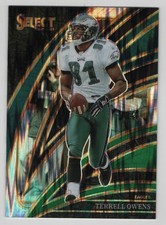 2025 Panini Select #300 Terrell Owens Black and Green Prizm Shock HOF