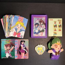 Sailor Moon Vintage Card Keychain Plush Sticker Lot 33 1 