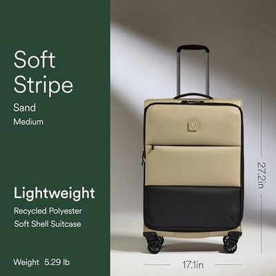 ANTLER SOFT STRIPE MEDIUM CHECKED LUGGAGE, 27.2'', 74-88 - SAND YELLOW