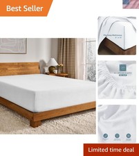 Flannel Fitted Bottom Sheet 100 Cotton, Velvety Soft Heavyweight - Double Br...