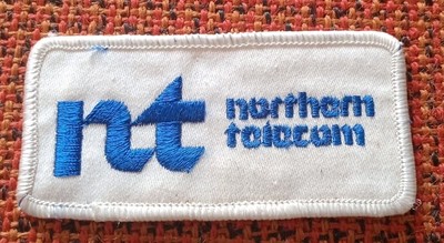 Vintage NT Northern Telecom Telefon Stoff Patch Abzeichen Yorkshire