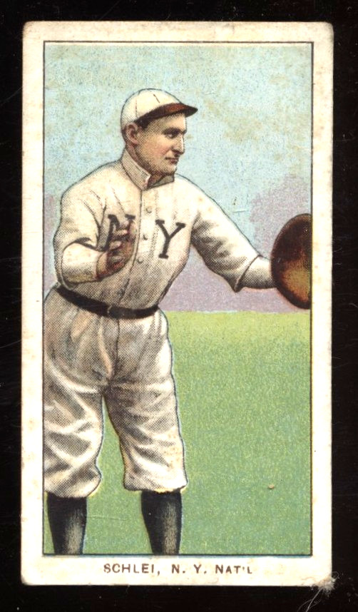 1909-11 T206 Admiral Schlei Sweet Caporal 150 Subjects Back Fielding RC VG