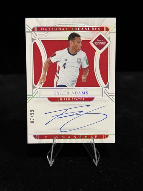 2022 Panini National Treasures Tyler Adams Penmanship Auto /99 USMNT Soccer