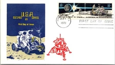 FDC 1971 SC #1435b Decade In Space Cachet - Houston TX - Pair - J20939
