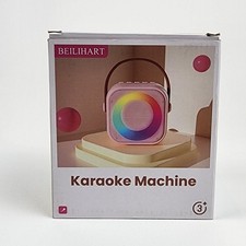 Beilihart Portable Karaoke Machine w/ 2 Wireless Mics   Bluetooth Speaker   RGB