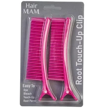 2Pcs Styling Tool Hairdressing Clips Salon Hair Section Cutting Clips, Pink