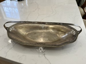 Vintage EPNS Decorative Stylish Silver Plated Fruit Plate Tray with Handle