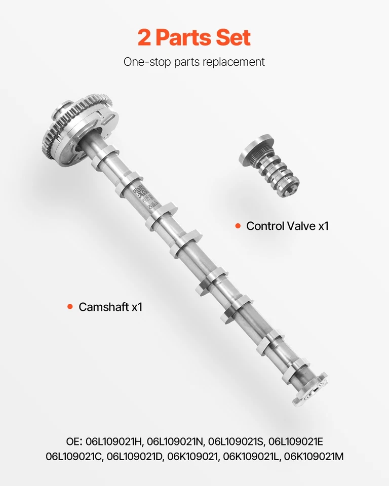 VEVOR Camshaft & Control Valve Kit Audi & Volkswagen 1.8T/2.0T EA888 over 150KW Foto 3 de 4