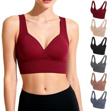 Women Sports Bras Yoga Active Wear Workout Bra Wireless Comfy Cami Top