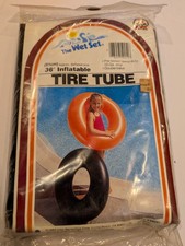 Vintage Intex 1983 The Wet Set Vinyl Tire Tube Black 36 New Old Stock Sealed