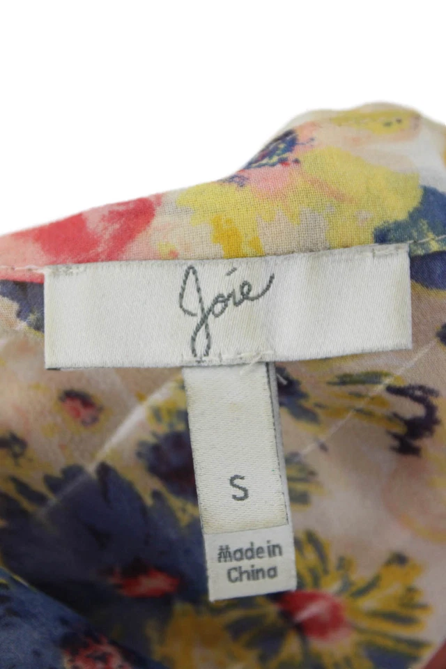 Blusa Joie Mujer Seda Estampado Floral Cuello en V Multicolor Talla Pequeña Foto 4 de 4