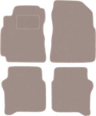 Fußmatten Automatten Velours Beige für Nissan Primera P12 2001-2007 4-tlg