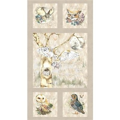 Night Whispers By Clothworks - Taupe Block Panel  #Y4671-62