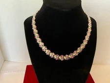 RARE CAMROSE KROSS JBK Jacqueline Jackie Kennedy ORCHID FLOWERS NECKLACE USA