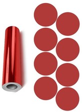 Dots Round Vinyl Color Coded Inventory Label Chrome Red 2 Inch Stickers