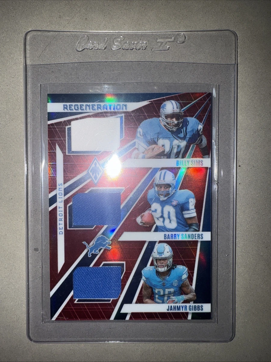 2023 Panini Phoenix Barry Sanders Billy Sims Jahmyr Gibbs #REG-3