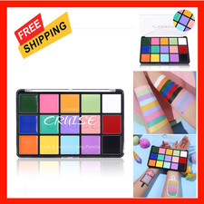 Face Body Paint Oil, 15 Macaron Colors Makeup Palette, Non Toxic Hypoallergenic