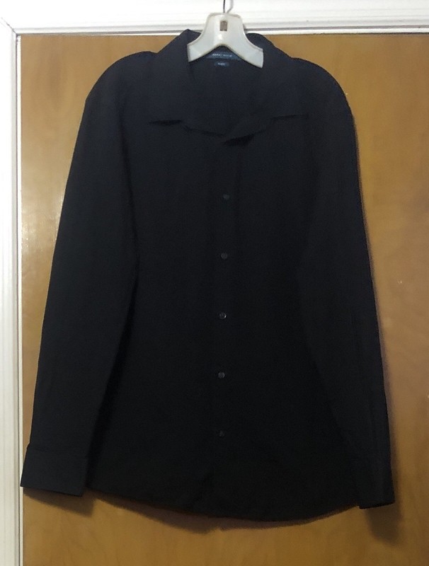 Mens Perry Ellis SLIM Fit Button Up Stretch Cotton L/S Casual Shirt Size XL