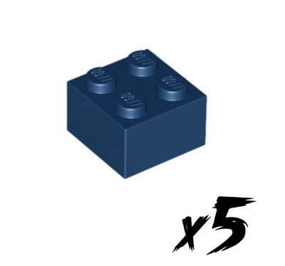 5x LEGO 3003   2x2 Stein   Brick   dunkelblau   dark blue