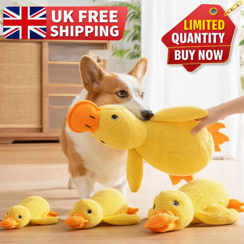 Pet Dog Chew Toys Calming Duck Indestructible Dog Engaging Squeaky Sound Toys UK
