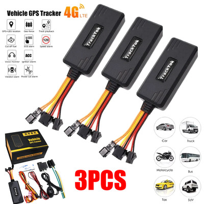 3PC Car GPS Tracker GSM GPRS Real Time Tracking Device Locator for Truck Vehicle