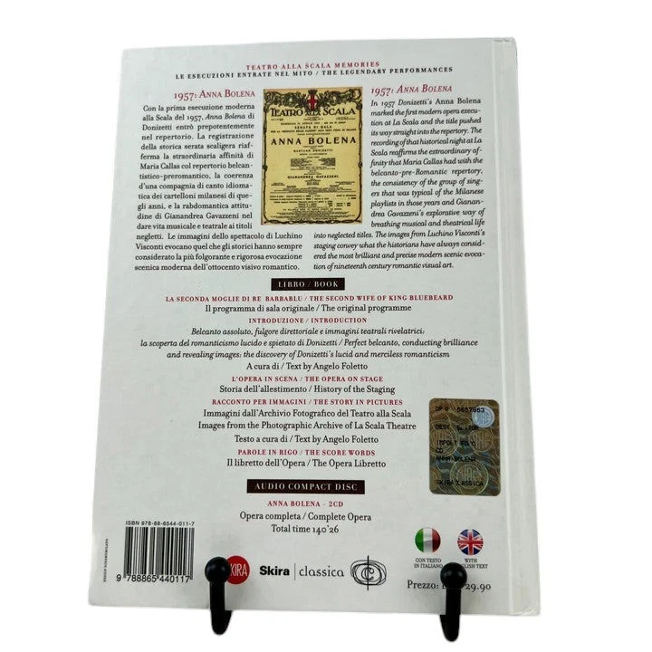 1957 Teatro Alla Scala Memories Anna Bolena Maria Callas CD Book Set Foto 2 de 4