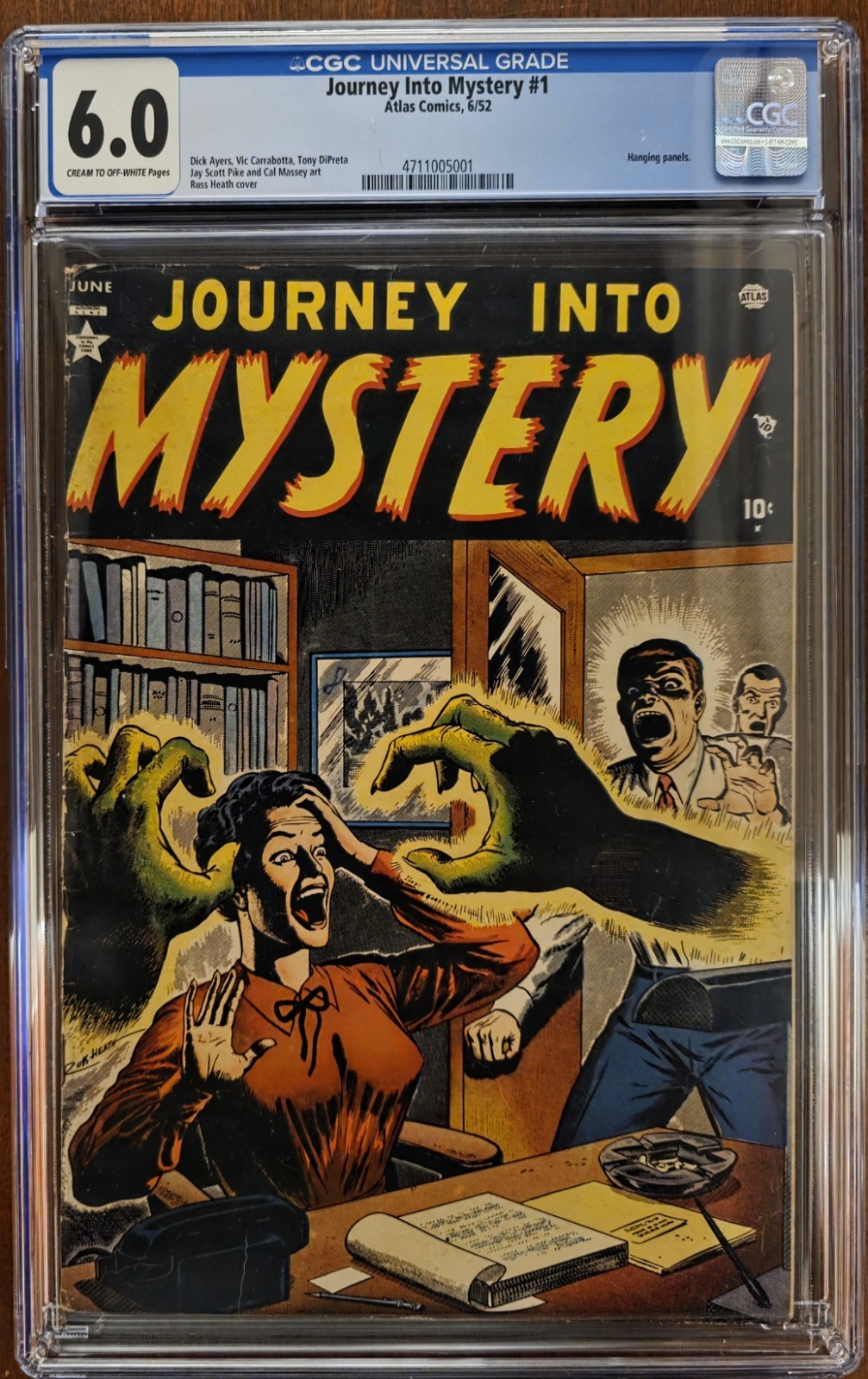 Journey Into Mystery 1 1952 Atlas Comics CGC 6.0 Russ Heath Cover Hanging🔥💎🔑