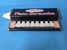 RARE Vintage Cragstan Piano Harmonica Tin Toy Japan - Sounds Great! Very Good Co