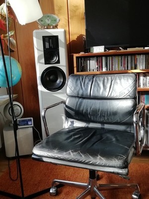Vitra Charles Eames EA 217 Chair  Alu Leder Stuhl Bürostuhl Drehstuhl