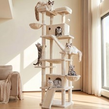 81" Large Stable Multi-Level Cat Tree Tower Hammock Balls for Multi-Cat Family