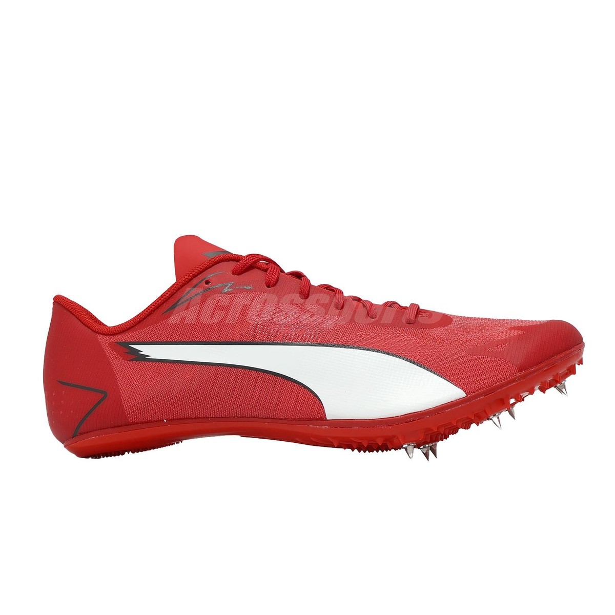 Puma EvoSpeed Brush 7 Red White Men Unisex Track and Field Spikes