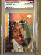 Upper Deck 1996 Kobe Bryant Lakers #58 PSA 10 Graded NBA Basketball Card