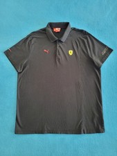 Puma Polo Shirt Adult Mens XXL Black Scuderia Ferrari F1 Short Sleeve 761268