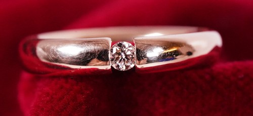 zeitloser Spannring Brillant Ring 0,15ct aus 585 Gold Gr. 59 - Bild 7 von 7