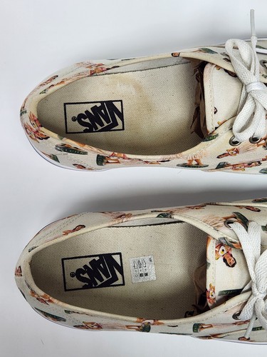 Vans off the Wall Hula Girl Hawaiian Cream White Sneakers US Men Size 13 Shoes - Picture 10 of 13