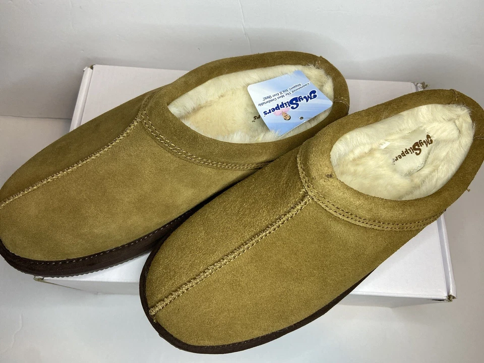 Zapatillas sin cordones MySlippers para hombre, talla 8, marrón castaño, nuevas en caja original Foto 3 de 4