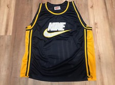 VNTG Nike Basketball Jersey Adult XL Large Swoosh Spell out Made In USA-htb