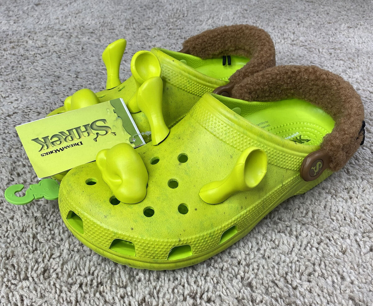 DreamWorks Shrek Crocs Classic Clog Size M/8 W/10 Ogre Green 209373-3TX -  New