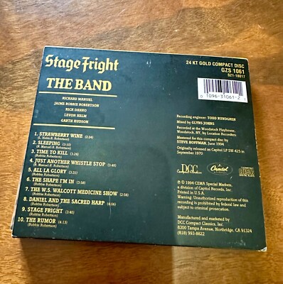 THE BAND STAGE FRIGHT DCC 24KARAT GOLD CD | eBay