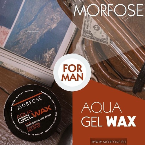 2 X Morfose Aqua Shinning Pro-Style Hair Gel Wax Orange Melon Scented 175ml TWO - Picture 4 of 5