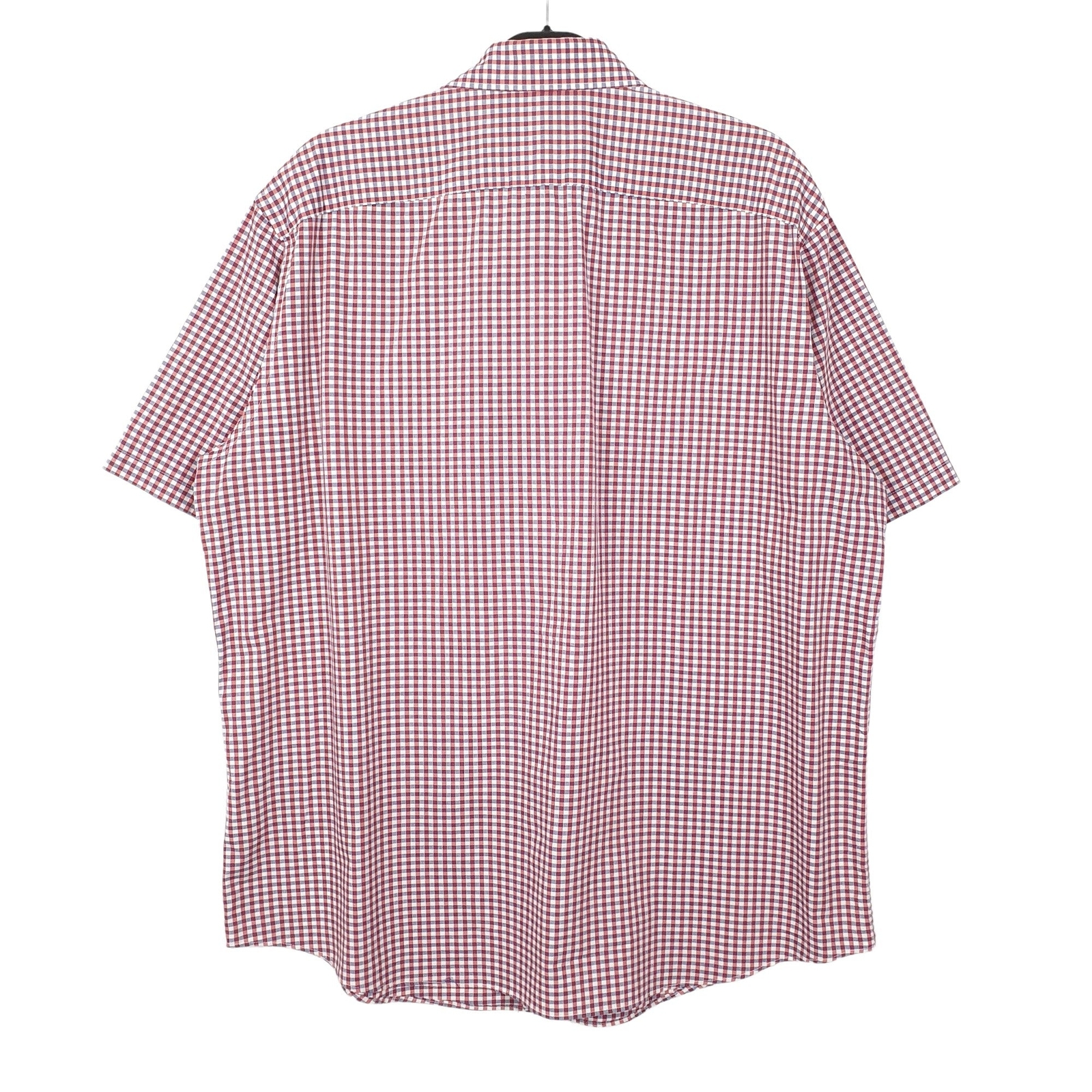 TOMMY HILFIGER Red Check Shirt Pocket Short Sleeve Casual Mens L image 3