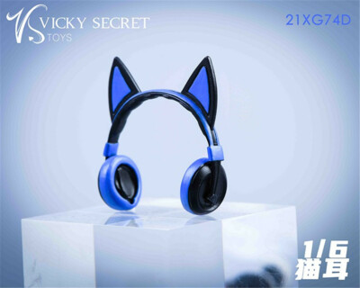 VSTOYS 21XG74D 1/6 Cat Ear Headphone Headset Props For 12'' Female PH TBL Figure