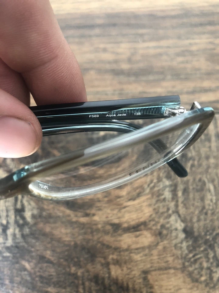 FENDI F569 AQUA JADE MUJER GAFAS MARCO GAFAS 50-14-135 ¡¡NUEVO!! G32 Foto 3 de 4